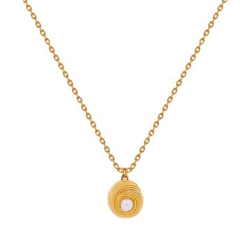 Hultquist Shelly halskæde i forgyldt med perle