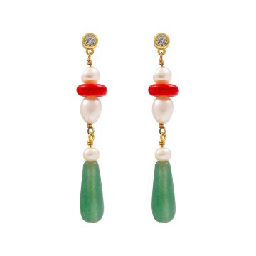 Hultquist Denise øreringe i forgyldt med perler