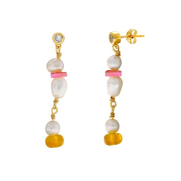 Hultquist Holiday øreringe i forgyldt med perle