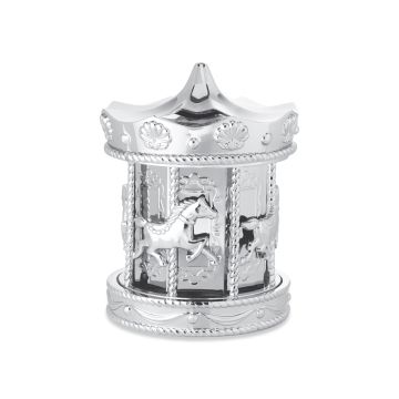 Sparebøsse karrusel forkromet