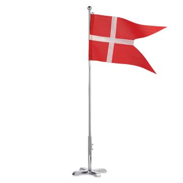 Flagstang 41 cm m. blank krydsfod stål