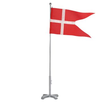 Flagstang 41 cm m. mat krydsfod stål