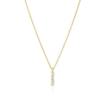 Sif Jakobs Ellera halskæde i forgyldt med kubisk zirkonia