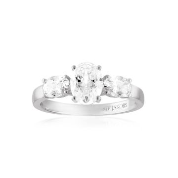 Sif Jakobs Ellisse Tre ring i sølv med klare zirkoner