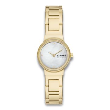 Skagen Freja Lille guldfarvet stål med lænke