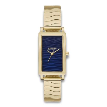 Skagen Hagen Lille guldfarvet stål med lænke