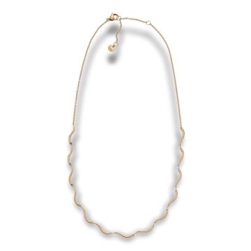 Skagen Kariana Waves halskæde i guldfarvet stål.