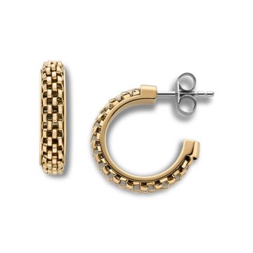 Skagen Merete guldfarvede øreringe