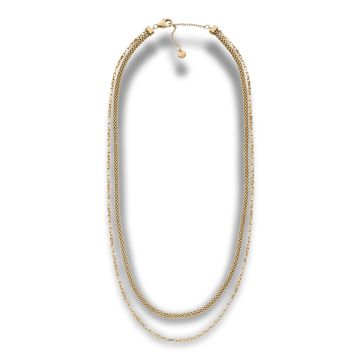 Skagen Merete guldfarvet dobbelthalskæde