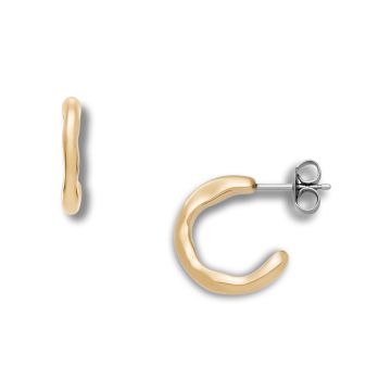 Skagen Moderne Stak øreringe i guldfarvet stål - lille