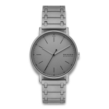 Skagen Signatur herreur i grå med lænke Ø40
