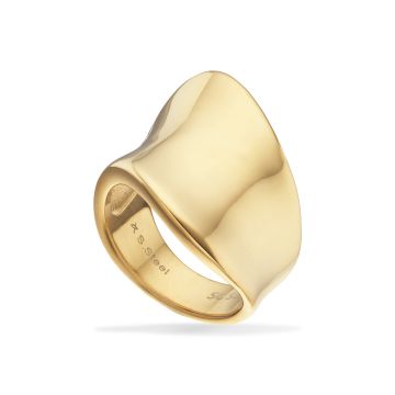 Molly ring i guldfarvet stål