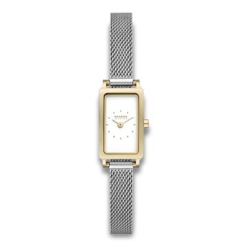 Skagen Hagen Micro firkantet dameur med meshlænke