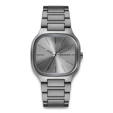 Skagen Mellem firkantet herreur i gun stål med lænke