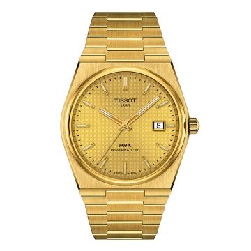 Tissot PRX Powermatic 80 herreur i stål med guldfarvet pvd overflade