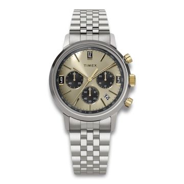 TIMEX Marlin Quartz Chronograph i stål med lænke