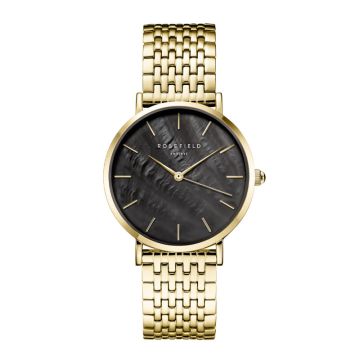 Rosefield The Upper East Side dameur i guldfarvet med lænke og perlemorsskive - Ø33