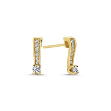 Nuran Bella øreringe i guld med diamanter