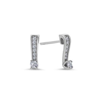Nuran Bella øreringe i hvidguld med diamanter