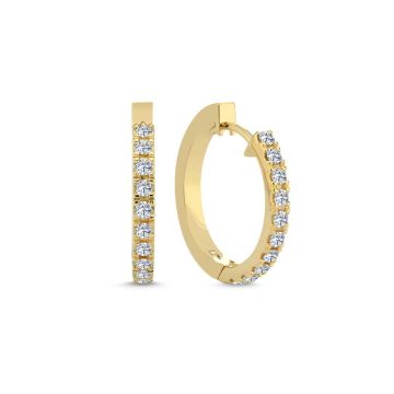 Nuran Creoler øreringe i guld med diamanter