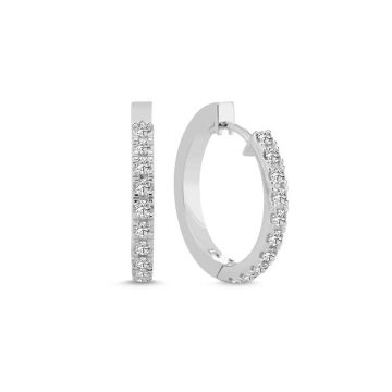 Nuran Creoler øreringe i hvidguld med diamanter