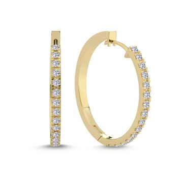 Nuran Creoler øreringe i guld med diamanter