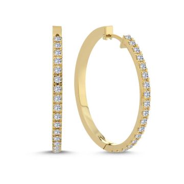 Nuran Creoler øreringe i guld med diamanter