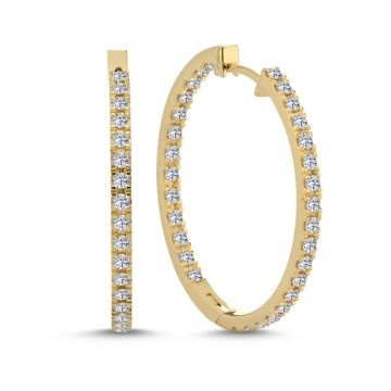 Nuran Creoler øreringe i guld med diamanter