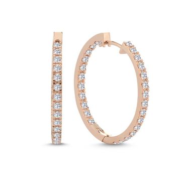 Nuran Creoler øreringe i rosaguld med diamanter
