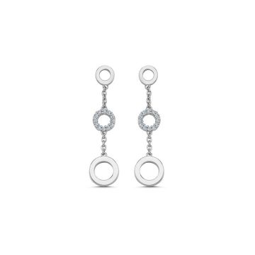 Nuran Ayla øreringe i hvidguld med diamanter