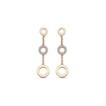 Nuran Ayla øreringe i rosaguld med diamanter