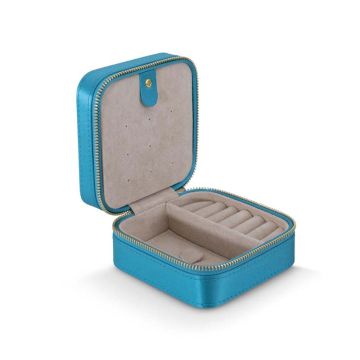 OLE LYNGGAARD COPENHAGEN rejse smykkeskrin, turkis silke