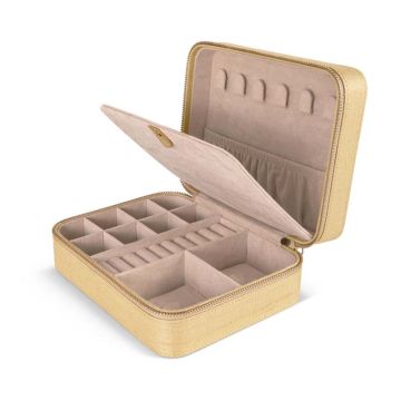 OLE LYNGGAARD COPENHAGEN smykkeskrin, 100% lysegul råsilke