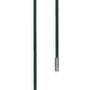 OLE LYNGGAARD COPENHAGEN Dobbelt design snor mørk grøn Sterling sølv endestykker  længde 130 cm