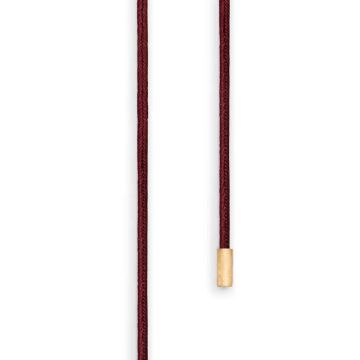 OLE LYNGGAARD COPENHAGEN Dobbelt design snor vinrød endestykker 18 karat rødguld  længde 130 cm