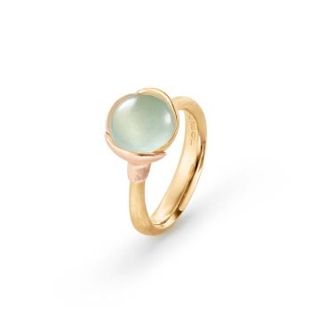 OLE LYNGGAARD COPENHAGEN Lotus 1, 18 kt. guld ring med akvamarin