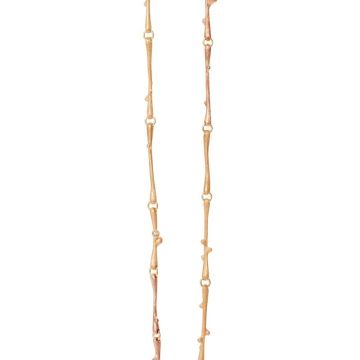 OLE LYNGGAARD COPENHAGEN Nature rød/rosaguld halskæde med 9 brillanter - længde 90/100 cm