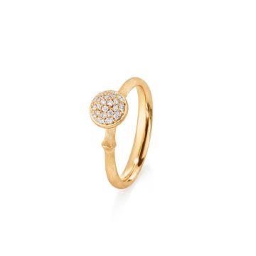 OLE LYNGGAARD COPENHAGEN Lotus 0 Tiny 18 kt. guld ring med brillanter