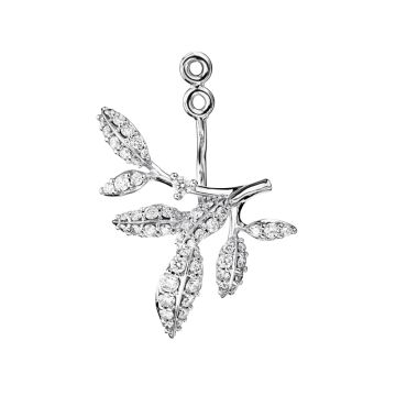 OLE LYNGGAARD COPENHAGEN vedhæng til ørering Winter Frost (lille) 18 karat hvidguld 56 brill.