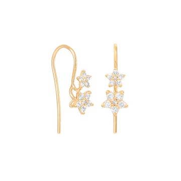 OLE LYNGGAARD COPENHAGEN Shooting Stars 18 kt guld ørehænger med brillanter