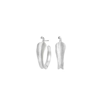 OLE LYNGGAARD COPENHAGEN Leaves sølv creoler, lille