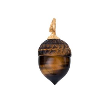 OLE LYNGGAARD COPENHAGEN 18 kt. guld agern vedhæng, tigerøje