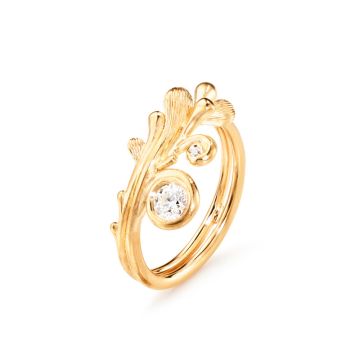 OLE LYNGGAARD COPENHAGEN BoHo ring i 18 kt. guld med 2 brillanter