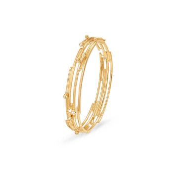 OLE LYNGGAARD COPENHAGEN BoHo armring 18 kt guld med 3 brillanter