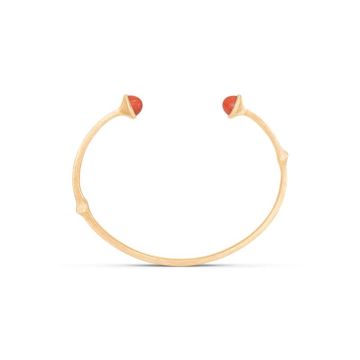 OLE LYNGGAARD COPENHAGEN Nature 18 kt. guld armring med rød koral