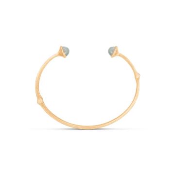 OLE LYNGGAARD COPENHAGEN Nature 18 kt. guld armring med aquamarin