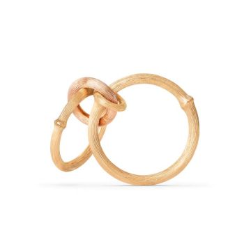 OLE LYNGGAARD COPENHAGEN Nature 18 kt. guld ring med 2 vedhæng