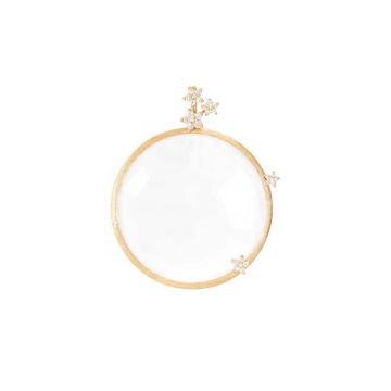 OLE LYNGGAARD COPENHAGEN Shooting Stars 18 kt. guld lup vedhæng med brillanter og mineral glas +6