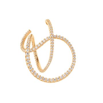 OLE LYNGGAARD COPENHAGEN Love Band 18 kt. guld ørestik med brillanter (sælges enkeltvis)