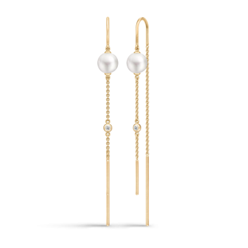 Julie Sandlau Ariel forgyldte ørehænger med hvid perle